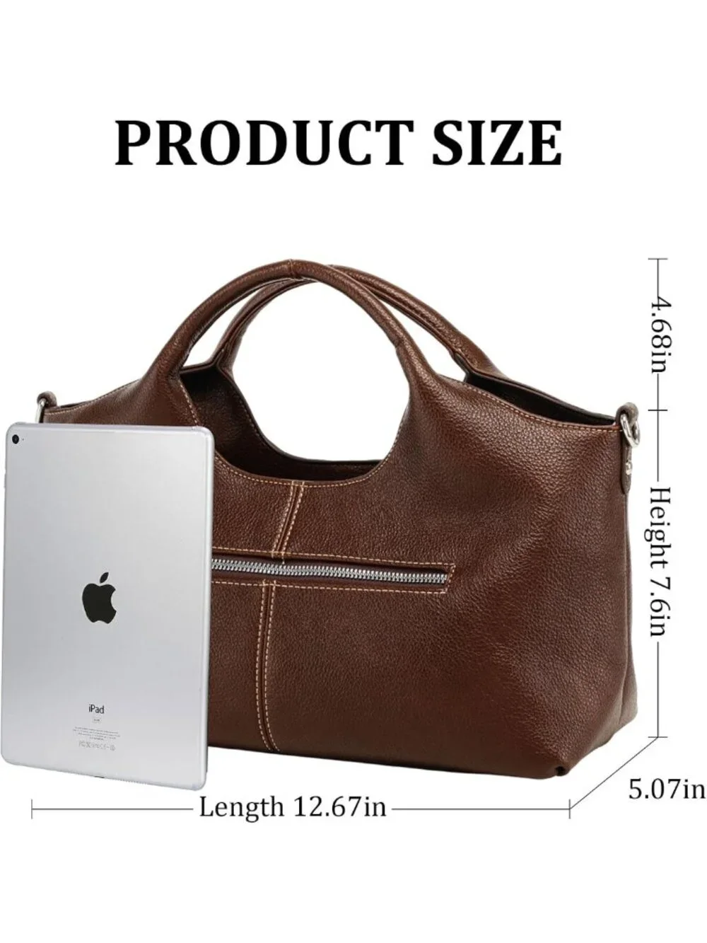 Chic Medium Vegan Leather Satchel Purse for Women - Stylish Crossbody Hobo Bag